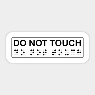Do not touch Braille Sticker